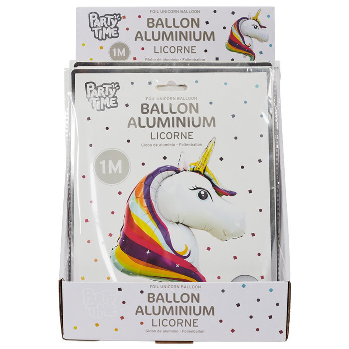 Party Time Ballon Aluminium Licorne 100 cm Party Time Ballon Aluminium Licorne 100 cm