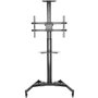 Ewent EW1540 Support Mobile Sol pour TV 37-70 Pouces, Pied de Sol avec Étagères, Réglable en Hauteur et Inclinaison, VESA 200x200 à 600x400