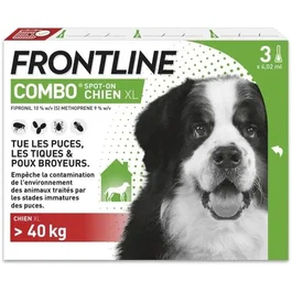 Frontline Combo chien Anti-puces anti-tiques XL 40-60kg - 3 pipettes