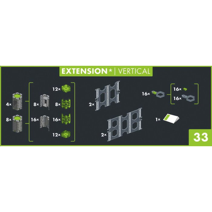 Ravensburger GraviTrax PRO Set d'extension Vertical, 33 pièces Ravensburger GraviTrax PRO Set d'extension Vertical, 33 pièces
