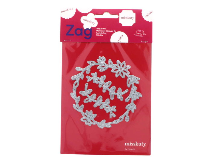 Misskuty Troquel fin ZAG Couronne botanique de fleurs et plantes, 3 unités