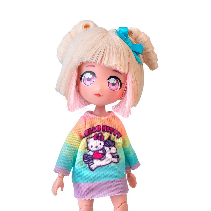 Famosa Hello Kitty Fashion Unicorns Manga - Poupée de 19,5 cm avec 15 articulations et tenue extra - Licencié Famosa Hello Kitty Fashion Unicorns Manga - Poupée de 19,5 cm avec 15 articulations et tenue extra - Licencié