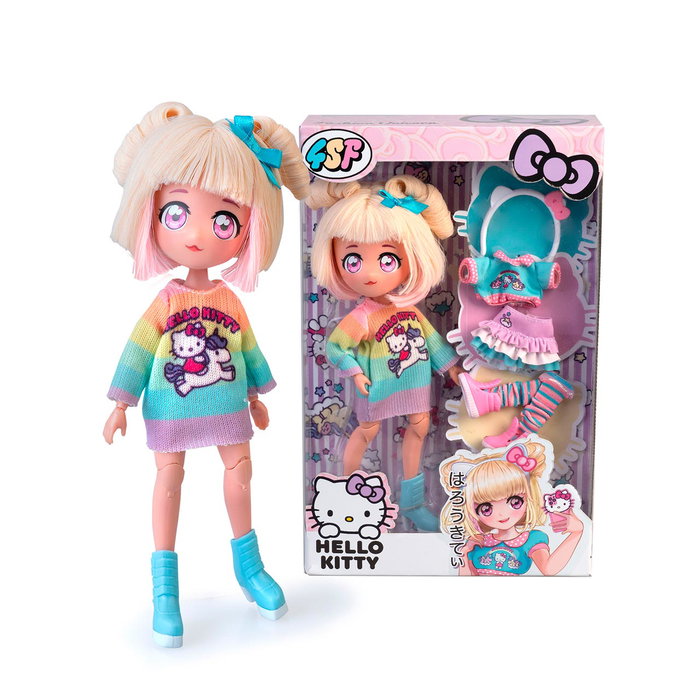 Famosa Hello Kitty Fashion Unicorns Manga - Poupée de 19,5 cm avec 15 articulations et tenue extra - Licencié Famosa Hello Kitty Fashion Unicorns Manga - Poupée de 19,5 cm avec 15 articulations et tenue extra - Licencié