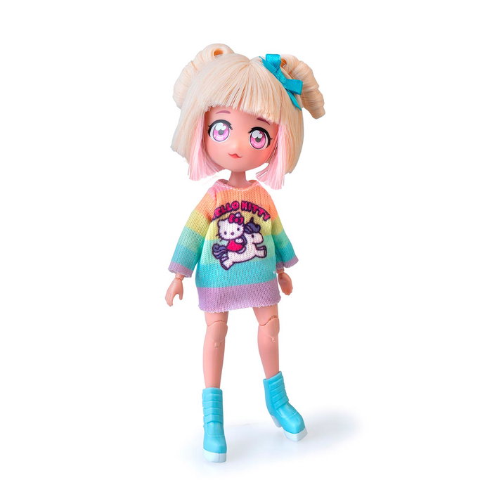 Famosa Hello Kitty Fashion Unicorns Manga - Poupée de 19,5 cm avec 15 articulations et tenue extra - Licencié Famosa Hello Kitty Fashion Unicorns Manga - Poupée de 19,5 cm avec 15 articulations et tenue extra - Licencié