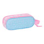 Trousse Fourre-Tout Double BlackFit8 Smile Rose Bleu clair 21 x 8 x 6 cm
