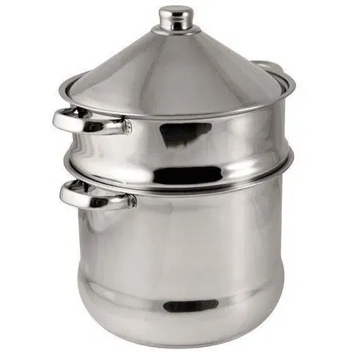 Baumalu Couscoussier Tajine en inox 9 litres, Fond triple épaisseur capsulé, Compatible tous feux dont induction