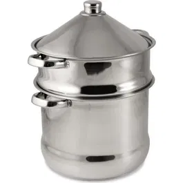Baumalu Couscoussier Tajine en inox 9 litres, Fond triple épaisseur capsulé, Compatible tous feux dont induction