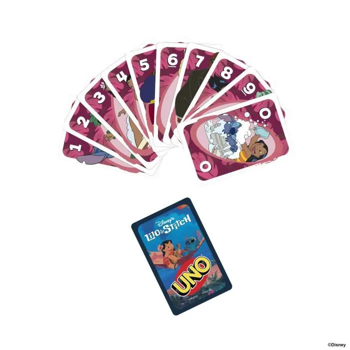 Mattel Games UNO JCC10 - Jeu de cartes Disney Lilo et Stitch pour la famille et les enfants à partir de 7 ans