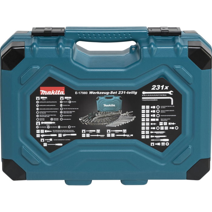 Makita Coffret d'outils 231 pièces E-17980
