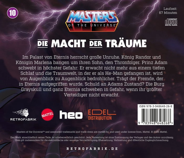 Retrofabrik Masters of the Universe Radio Play CD Episode 10: Die Macht der Träume *Allemand*