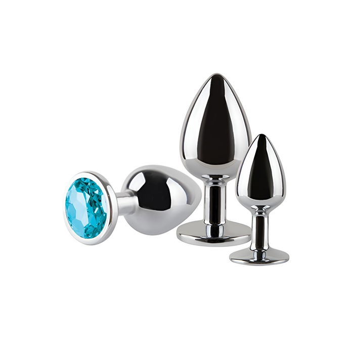 Plug Anal S Pleasures Bleu Argenté