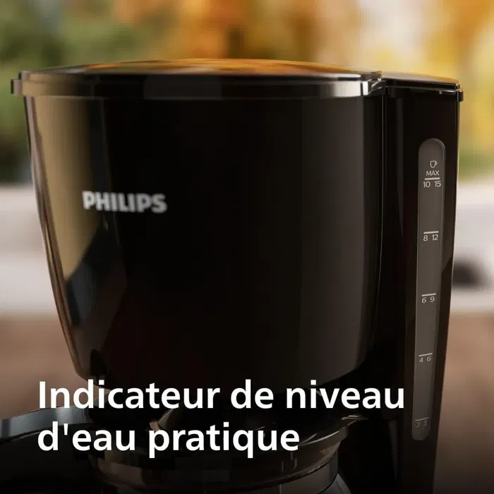 Philips HD7461/20 - Cafetière filtre Daily - 1.2L - 1000W - Noir - Mélangeur d'arômes - Système anti-goutte