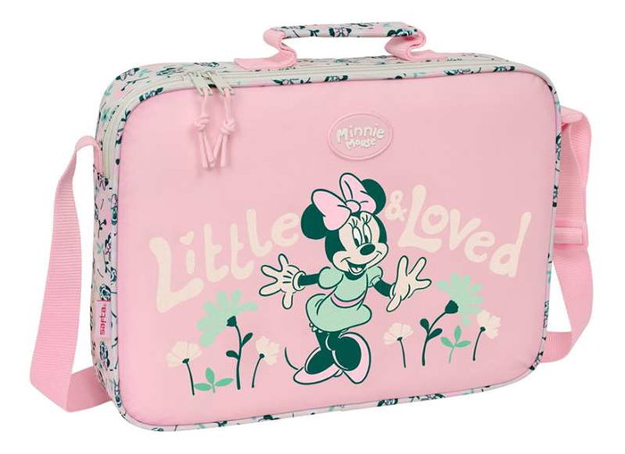 Safta Cartera Extraescolares Minnie Mouse "Minty" - Cartable pour enfant fille Minnie Mouse - 38 x 28 x 6 cm - 3 ans et plus