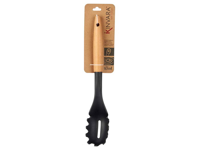 Kinvara Utensile à Pâte en Bois avec Manche Plastique 6 x 33.5 x 6 cm (Set de 12)
