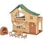Epoch Sylvanian Families Chalet du Lac Réf. 5451 - Maison de Poupée avec Poêle à Bois, Hamac et Mobilier - Jouet Enfant