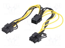 AKYGA Câble d'alimentation PCIe 6pin femelle et PCIe 8pin femelle x2