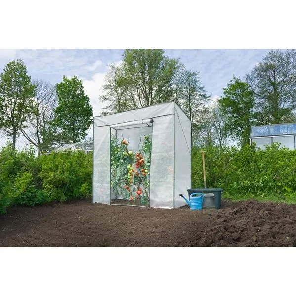 Nature Serre de jardin, 200 x 198 x 78 cm (1.54 m²), structure tubes 18 mm, bâche PE armé 145 g/m² avec liens et crochets