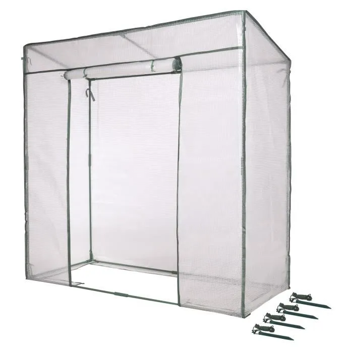 Nature Serre de jardin, 200 x 198 x 78 cm (1.54 m²), structure tubes 18 mm, bâche PE armé 145 g/m² avec liens et crochets