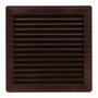 Edm Grille de ventilation carrée encastrable avec moustiquaire marron 140 x 140 mm
