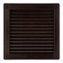 Edm Grille de ventilation carrée encastrable avec moustiquaire 140x140mm ABS marron