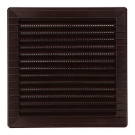 Edm Grille de ventilation carrée encastrable avec moustiquaire 140x140mm ABS marron