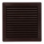 Edm Grille de ventilation carrée encastrable avec moustiquaire 140x140mm ABS marron