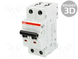 ABB S200M Disjoncteur 2A 2P 400VAC 10kA