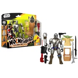 Hasbro MixMashers Mandalorien et Grogu - Figurine Deluxe Personnalisable Star Wars à Mélanger et Combiner avec Accessoires - Dès 4 Ans