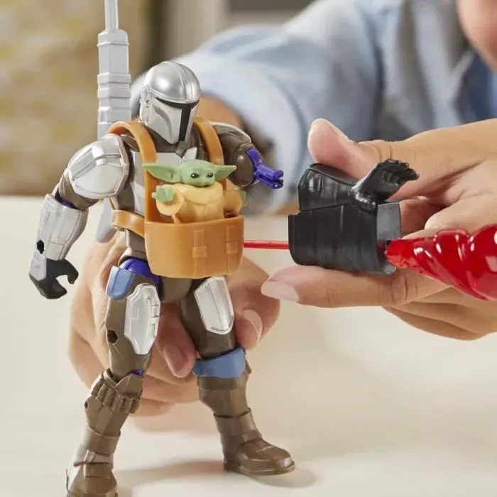 Hasbro MixMashers Mandalorien et Grogu - Figurine Deluxe Personnalisable Star Wars à Mélanger et Combiner avec Accessoires - Dès 4 Ans