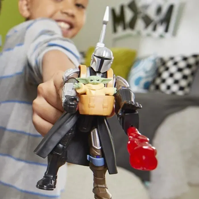 Hasbro MixMashers Mandalorien et Grogu - Figurine Deluxe Personnalisable Star Wars à Mélanger et Combiner avec Accessoires - Dès 4 Ans