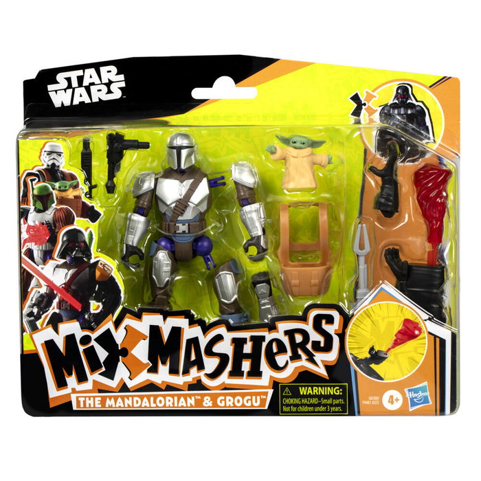 Hasbro MixMashers Mandalorien et Grogu, figurine deluxe personnalisable 12cm Hasbro MixMashers Mandalorien et Grogu, figurine deluxe personnalisable 12cm