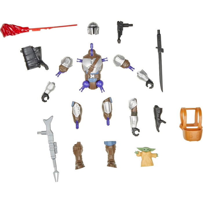 Hasbro MixMashers Mandalorien et Grogu, figurine deluxe personnalisable 12cm Hasbro MixMashers Mandalorien et Grogu, figurine deluxe personnalisable 12cm