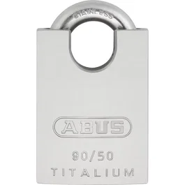 ABUS Cadenas TITALIUM Anse Protégée 90RK/50 Cylindre Interchangeable Sécurité Extérieure Résistant aux Intempéries