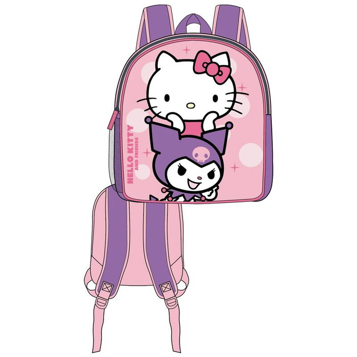 SANRIO Mochila 3D Kuromi & Hello Kitty 30 cm - Sac à dos enfant 30x26x10 cm SANRIO Mochila 3D Kuromi & Hello Kitty 30 cm - Sac à dos enfant 30x26x10 cm