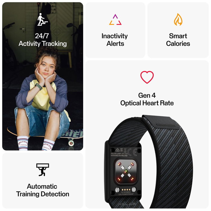 Bracelet d'activités Polar 920115931 Noir Bracelet d'activités Polar 920115931 Noir