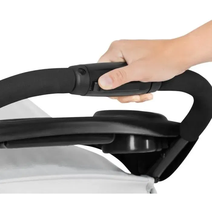 Hauck Poussette compacte Shopper Neo II 4 roues grise - Poussette ultra maniable avec roues pivotantes et dossier inclinable, pour enfants de la naissance à 22 kg