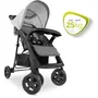 Hauck Poussette compacte Shopper Neo II 4 roues grise - Poussette ultra maniable avec roues pivotantes et dossier inclinable, pour enfants de la naissance à 22 kg