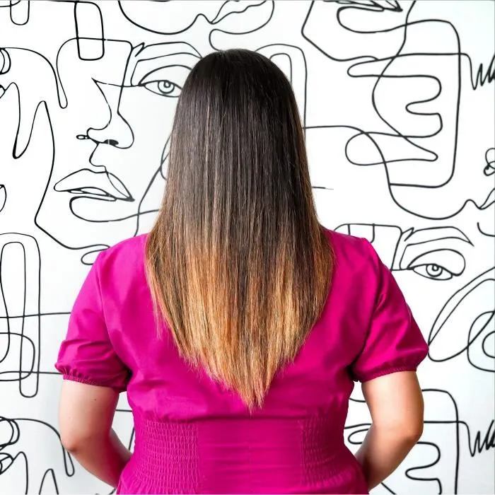 Saint Algue Demeliss TITANIUM V2.0 Lisseur vapeur - Plaques en titane, écran digital, 5 températures 150-230°C, peigne latéral amovible, lissage haute performance - Rose/Violet