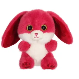 Gipsy Toys Peluche Lapin Ruby Cutydoos 13 cm, Couleur Framboise, Matière Douce Innovante aux Poils Variés pour Tout-Petits