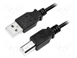 LOGILINK Câble USB 2.0 USB A vers USB B 3m noir