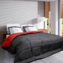 Toison D'Or Couette Légère Hudson Gris & Rouge 240 x 260 cm