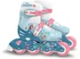 Reine Des Neiges - Patins en ligne ajustables pour fille, taille 30-33, bleu - Roues PVC, roulements 608Z, frein arrière et chausson à velcro inclus