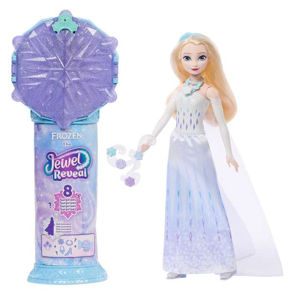 Mattel Disney Frozen - Poupée Elsa Reveal avec Accessoire Surprise - 33 x 18 x 8 cm