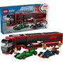 LEGO City Camion de F1 avec voitures de F1 RB20 et AMR24