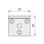 HERRAJES ALK Plaque de suspension pour meuble Copla 54x50 cm Zinc