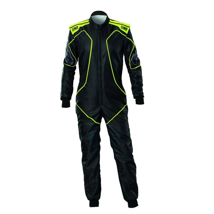 OMP Combinaison de course karting KS-3X Art Style 2 Noir/Jaune fluo Taille 46