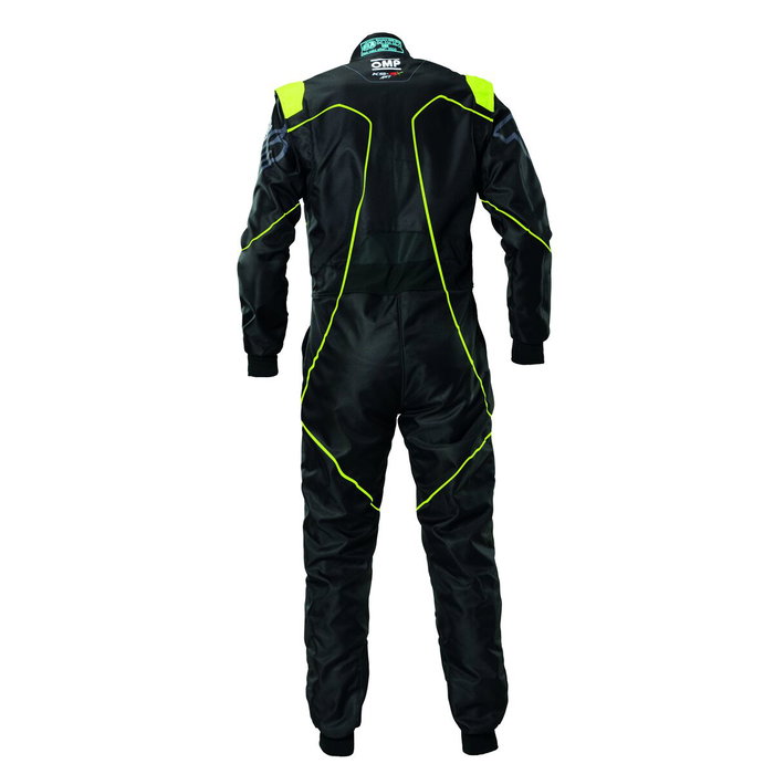 OMP Combinaison de course karting KS-3X Art Style 2 Noir/Jaune fluo Taille 46