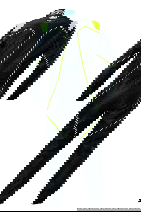 OMP Combinaison Karting Ks-3X Art Style 2 Fia 8877-2022 Adulte Noir-Jaune Fluo Taille 46 OMPKA0-1733-A02-178-46