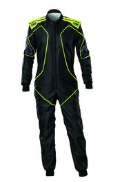 OMP Combinaison Karting Ks-3X Art Style 2 Fia 8877-2022 Adulte Noir-Jaune Fluo Taille 46 OMPKA0-1733-A02-178-46