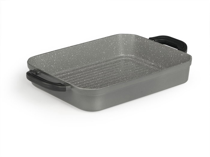 Kinvara Plat de cuisson profond gris 32x25 cm Aluminium Induction (Set de 6)